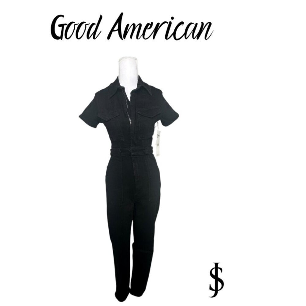 Good American Fit For‎ Success Jumpsuit - Black, Size Small Womens